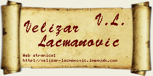 Velizar Lacmanović vizit kartica